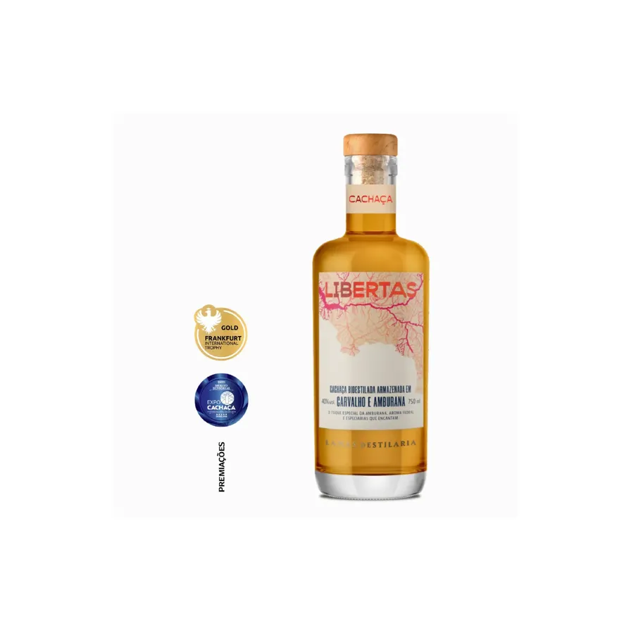 CACHAÇA LIBERTAS CA E AMBURANA 750ML