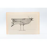 Gravura Aldemir Martins – Ave Estilizada – Coleção Mestres do Desenho - imagem 1