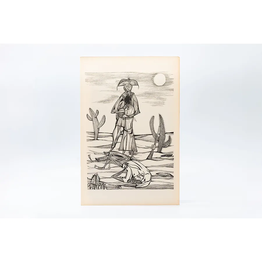 Gravura Aldemir Martins – Cena de Cangaço – Coleção Mestres do Desenho
