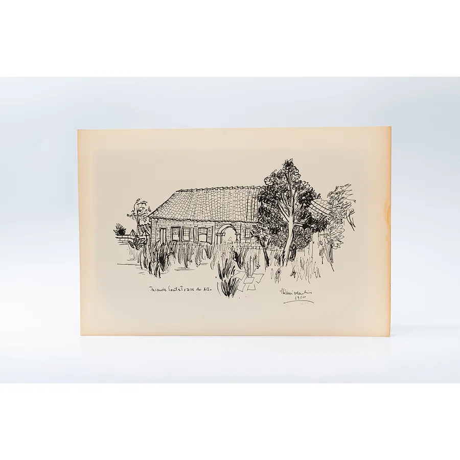 Gravura Aldemir Martins – Paisagem Rural – Coleção Mestres do Desenho
