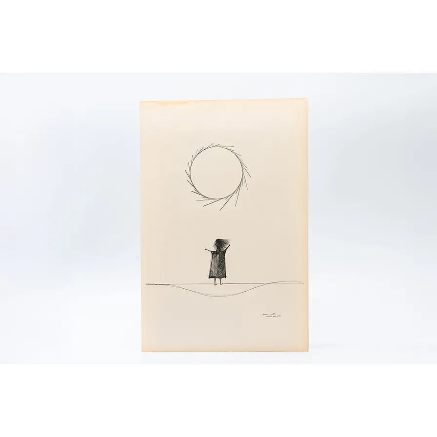 Gravura Aldemir Martins – Figura sob o Sol – Coleção Mestres do Desenho