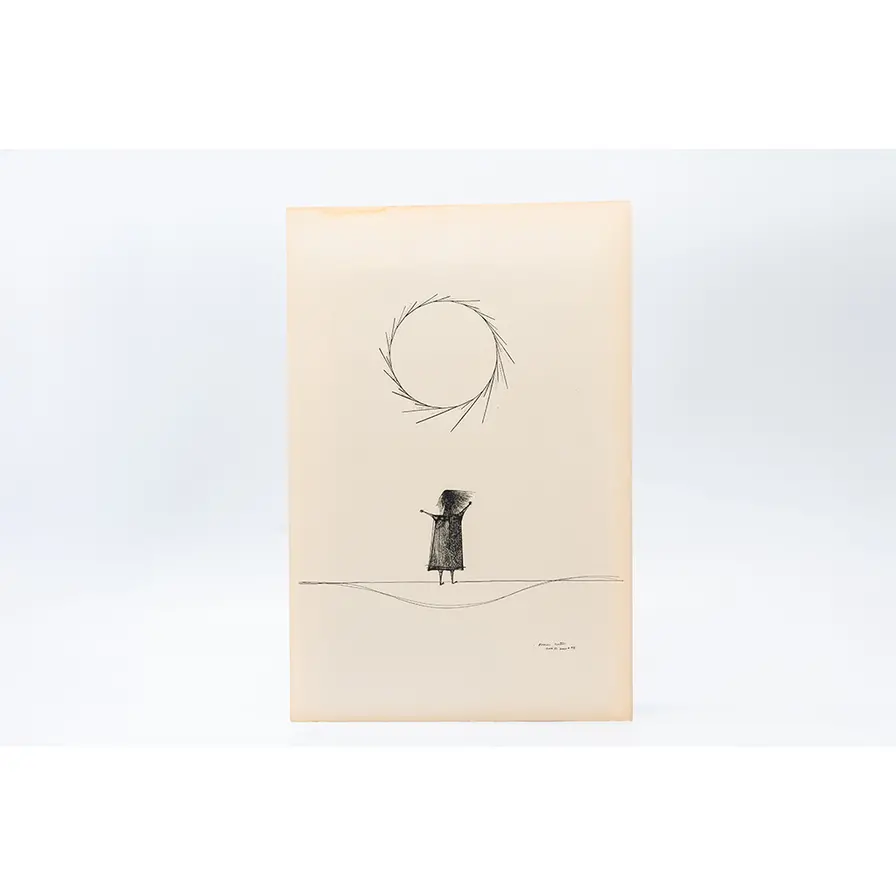 Gravura Aldemir Martins – Figura sob o Sol – Coleção Mestres do Desenho