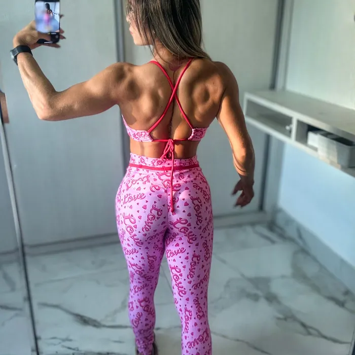 Conjunto Fitness Top e Calça - Rosa Love