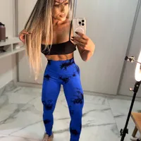 Calça tiedye com empina bumbum azul - imagem 2