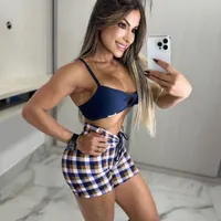 Conjunto Fitness Top e Short - Xadrez - imagem 3