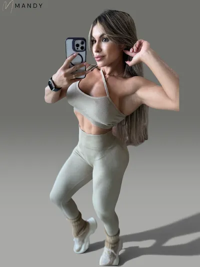 Legging sem costura bege