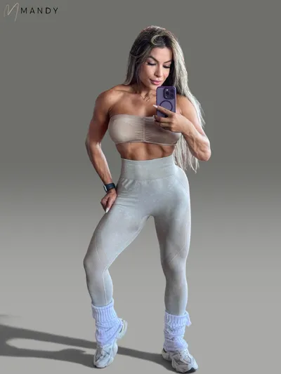 Legging sem costura gym cinza