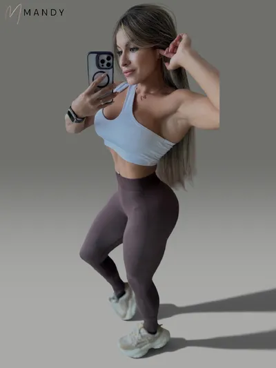 Legging tecido canelado