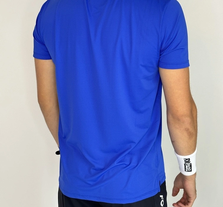 Camiseta Poli Quadra - Azul