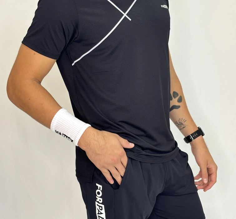 Camiseta Poli Quadra - Preta