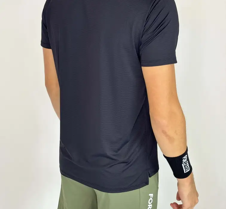 Camiseta Poli Quadra - Preta