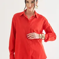 CONJUNTO CAMISA COM CALÇA VERMELHO ALGODÃO - imagem 3