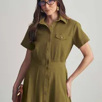VESTIDO MIDI CHEMISE SLIM VERDE - imagem 6