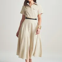 VESTIDO MIDI CHEMISE SLIM VERDE - imagem 10