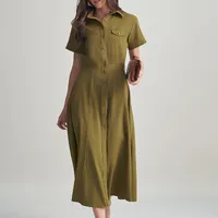 VESTIDO MIDI CHEMISE SLIM VERDE - imagem 2