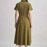 VESTIDO MIDI CHEMISE SLIM VERDE - imagem 4