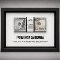 Quadro Box Dólares Frequência da Riqueza 28x23