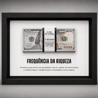 Quadro Box Dólares Frequência da Riqueza 28x23