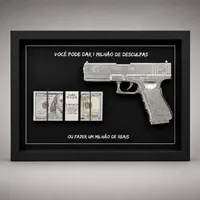 Quadro Milhão Cromado - imagem 1