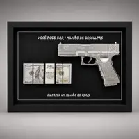 Quadro Milhão Cromado - imagem 1