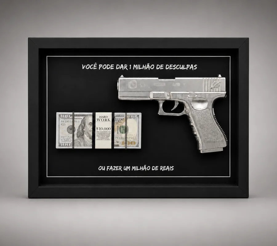 Quadro Milhão Cromado