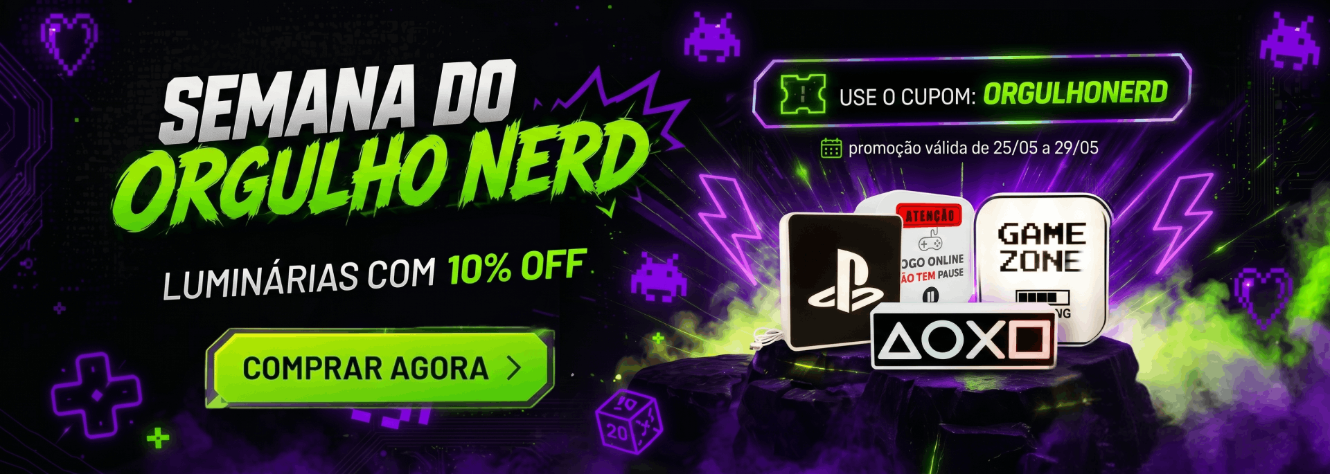 Banner Orgulho Nerd - Luminárias