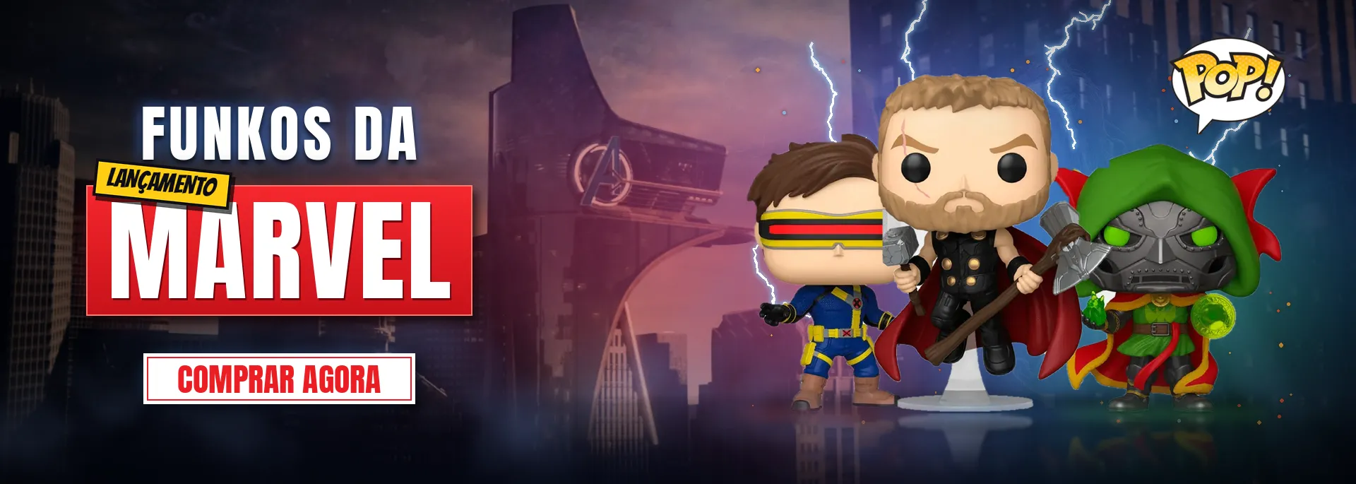 Banner FUNKOS DA MARVEL