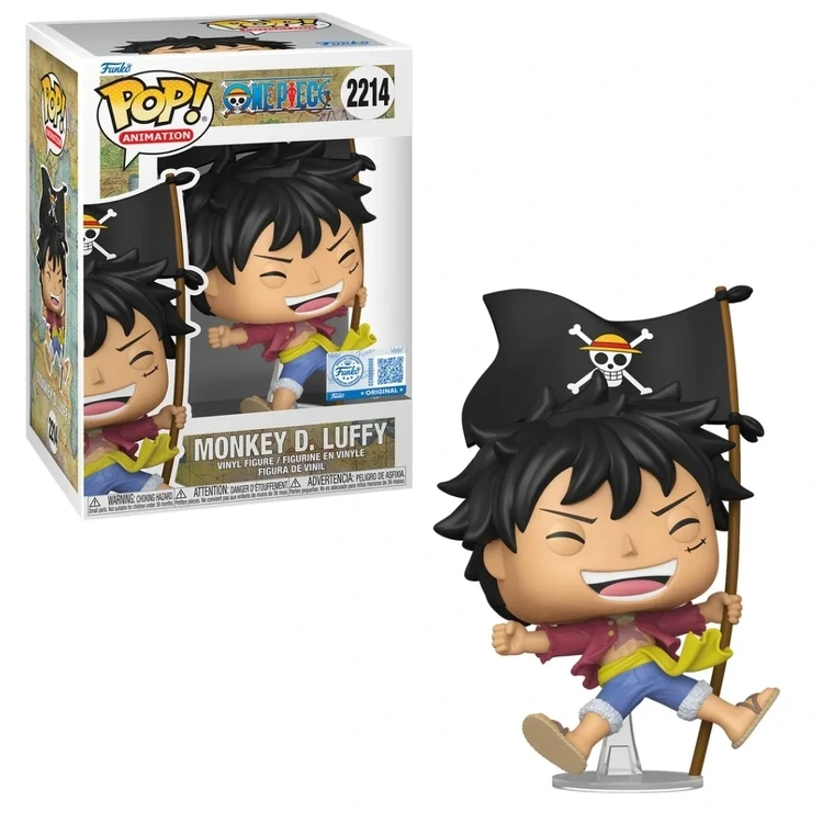 Funko Pop! One Piece - Luffy com Bandeira 
