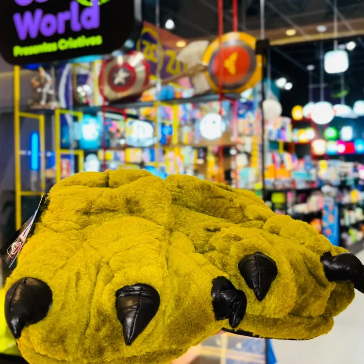 Pantufa 3D Pata Dinossauro - ZonaCriativa 