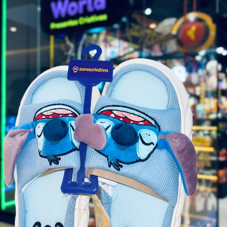Pantufa Infantil Nuvem Stitch - Disney 