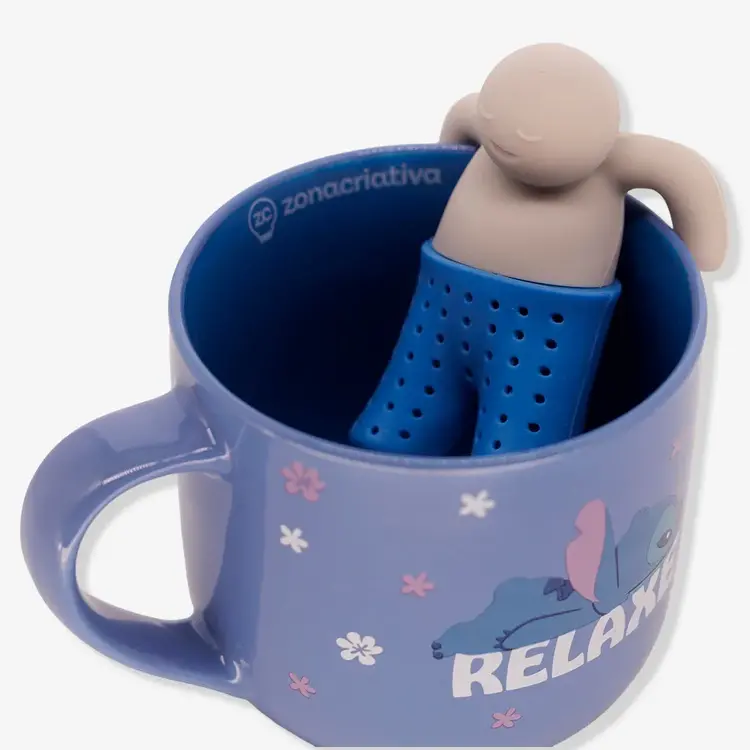 Caneca com Infusor Stitch Relaxe - Disney