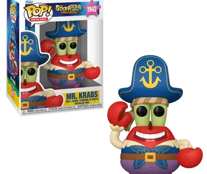 Funko Pop! Bob Esponja O Filme - Seu Siriguejo Pirata 1942