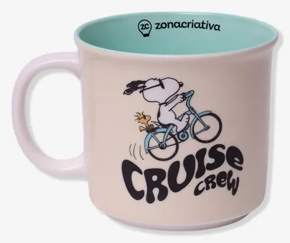 Caneca Tom Snoopy Bicicleta 