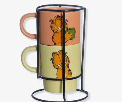 Kit Canecas Empilháveis Garfield 