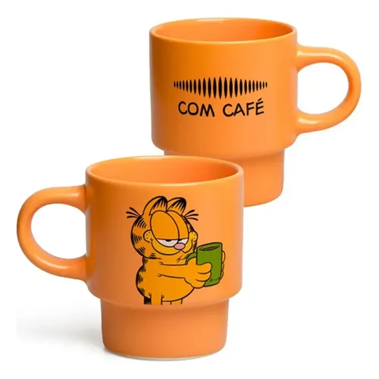 Kit Canecas Empilháveis Garfield 