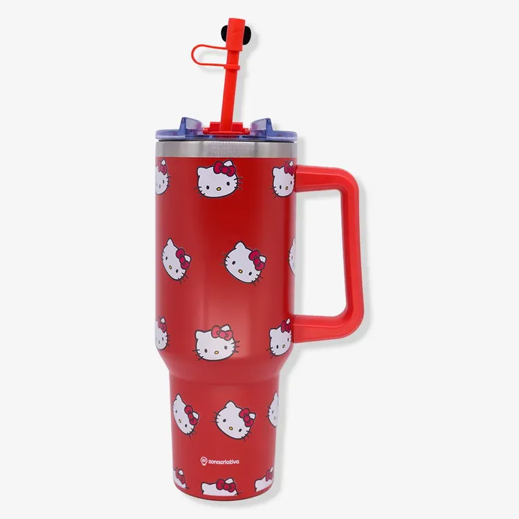 Copo Térmico Tumbler Hello Kitty Rostinhos 