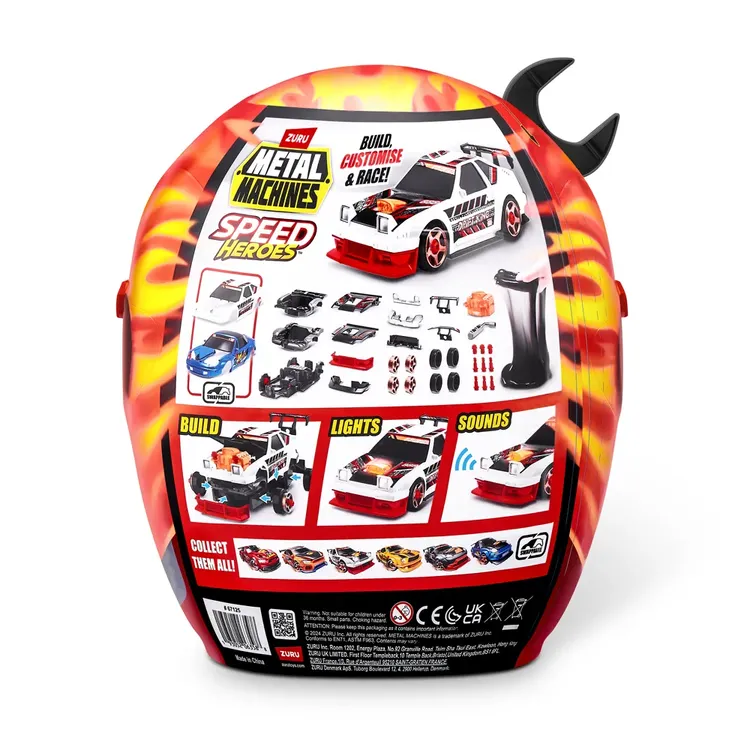 Capacete Surpresa Metal Machiness Speed Hero 20 Peças Preto 