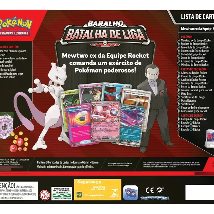 Baralho de Batalha de Liga Pokémon TCG – Mewtwo ex da Equipe Rocket 