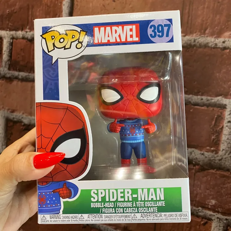 Funko Pop Marvel - Homem-Aranha com Sweater Natalino 