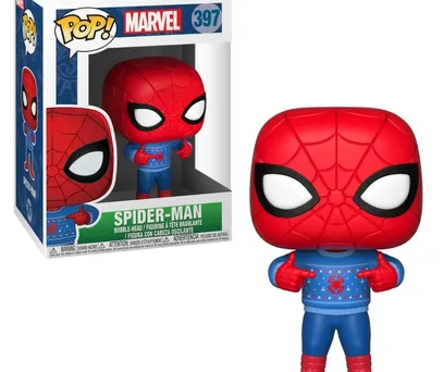 Funko Pop Marvel - Homem-Aranha com Sweater Natalino 397