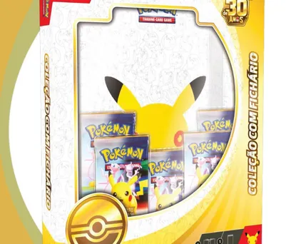  PRÉ-VENDA Pokémon TCG – Kit Colecionável Celebração de 30 Anos com Fichário