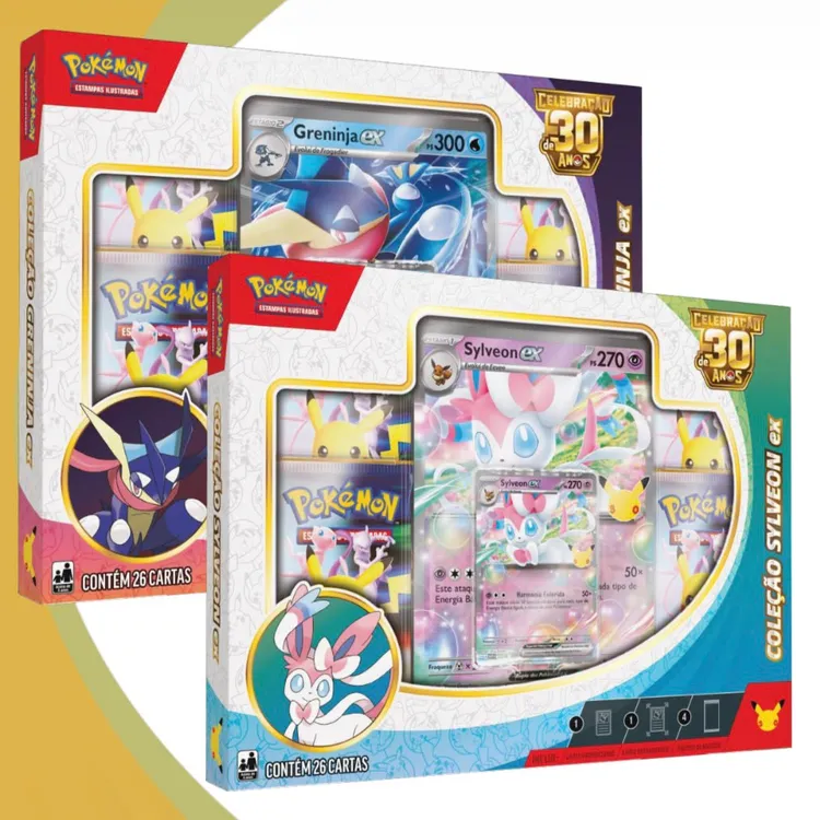 PRÉ- VENDA Pokémon TCG – Coleção Greninja ex Celebração de 30 Anos
