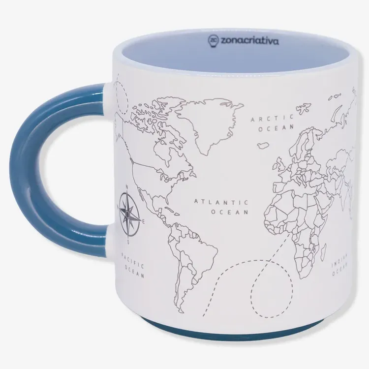 Caneca Grafite Viagem - Zonacriativa