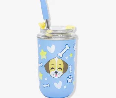 Copo Neo com Canudo Amo Dogs – Zonacriativa 