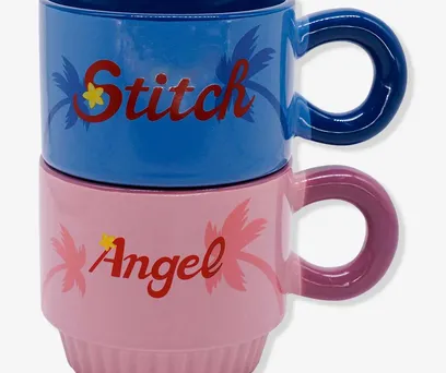Caneca Joy Stitch e Angel - Disney 