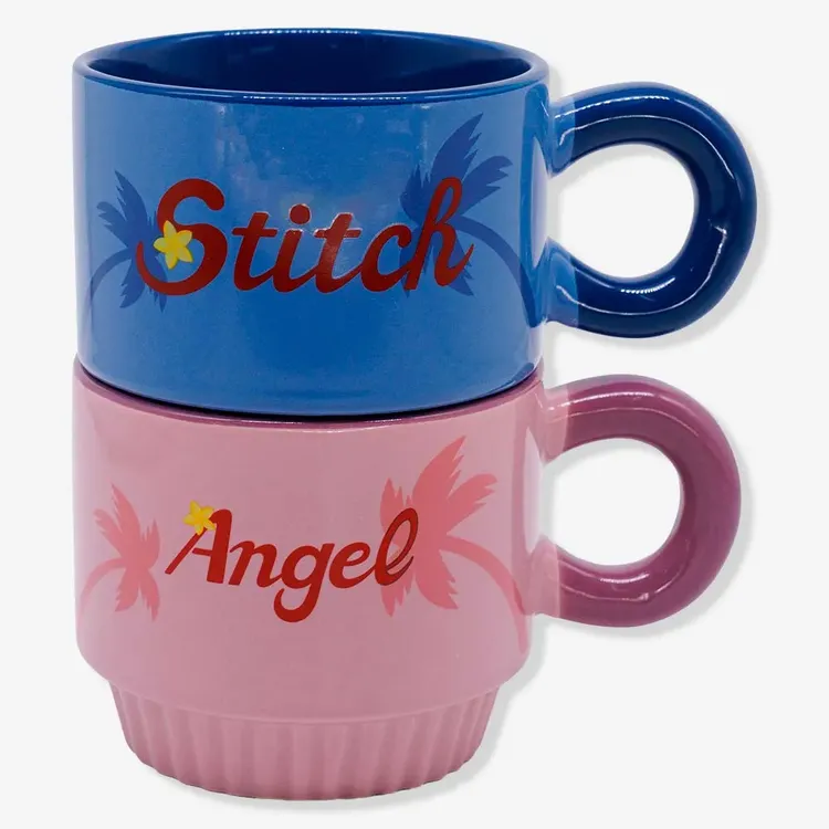 Caneca Joy Stitch e Angel - Disney 