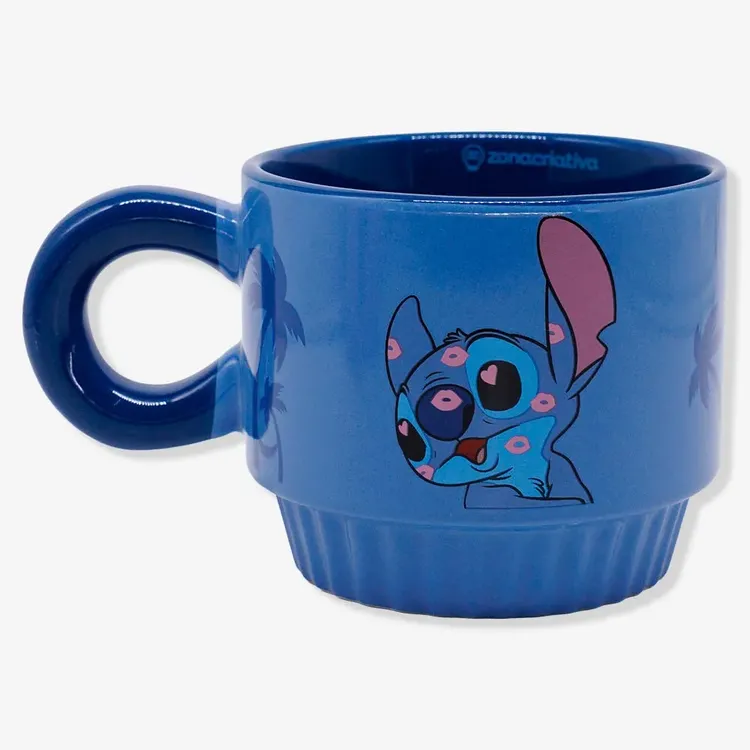 Caneca Joy Stitch e Angel - Disney 