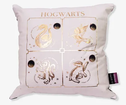 Almofada 40x40 Hogwarts Casas Douradas – Harry Potter 
