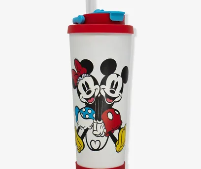 Copo Spring com Canudo Mickey e Minnie – Disney 