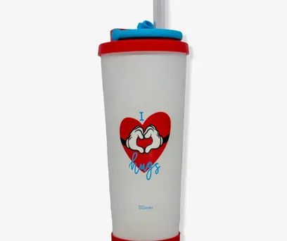 Copo Spring com Canudo Mickey e Minnie – Disney 